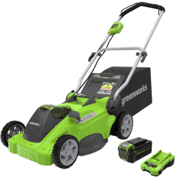 Greenworks 40V 16″ Cordless Electric Lawn Mower For Wet Grass