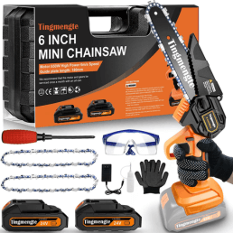 Tingmengte 06 Inch Battery Operated Electric Mini Chainsaw 