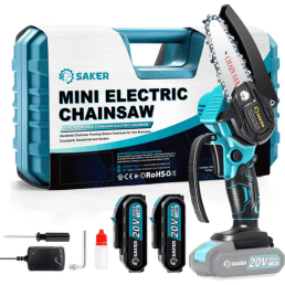 Saker 04 Inch Battery And Electric Operated Mini Chainsaw 